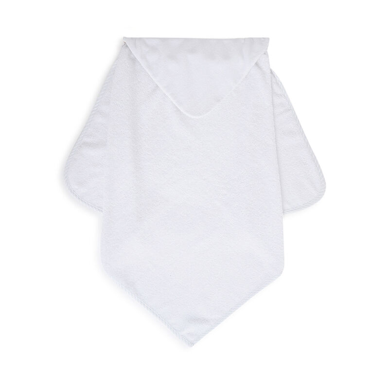 Boys White and Light Blue Woven Bathwrap image number 1